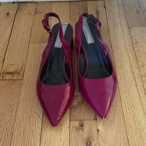 Franco Sarto Women's Pink Slingback Heels